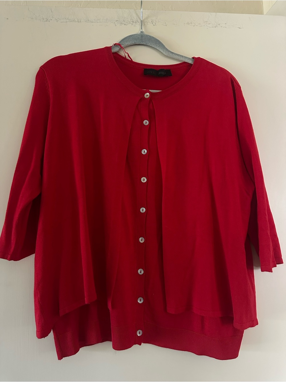 Zara Vibrant Red Button-Front Women's Top